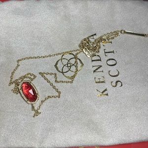 SOLD Kendra Scott Elisa Pendant Necklace In Berry